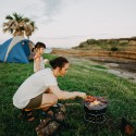 Dual Purpose Barbecue Grill Pan Frypan for Camping Hiking Backpacking