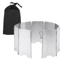 Mini Folding Stove Lunch Box Folding Windshield Steaming Rack Spoon Fork Combo Set