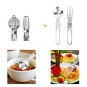 Mini Folding Stove Lunch Box Folding Windshield Steaming Rack Spoon Fork Combo Set