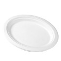 50Pcs Disposable 8 Inch Round Plates Compostable Paper Tableware Set Ecological Degradable Birthday Dinnerware for Barbecues Camping Picnics Party