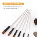 24pcs Draw Paint Brushes Set Kit Artist Paintbrush Round Brushes with Nylon Hair for Artist Acrylic Aquarelle Watercolor Gouache Face Painting for Great Art Drawing Supplies for Painter Students