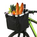 Collapsible Bike Basket Flower Printed Small Pet Cat Dog Carrier Bag Detachable Bicycle Handlebar Front Basket Cycling Front Bag Handbag
