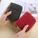 Fashion Women Wallet Zipper PU Leather Bifold Short Wallet Credit Card Coin Holder Mini Pocket Purse